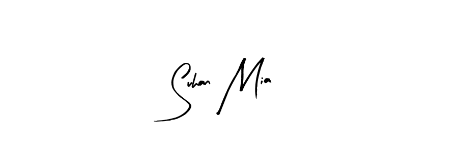 How to make Suhan Mia name signature. Use Arty Signature style for creating short signs online. This is the latest handwritten sign. Suhan Mia signature style 8 images and pictures png