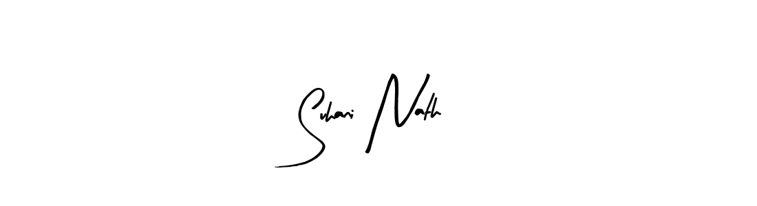 The best way (Arty Signature) to make a short signature is to pick only two or three words in your name. The name Suhani Nath include a total of six letters. For converting this name. Suhani Nath signature style 8 images and pictures png
