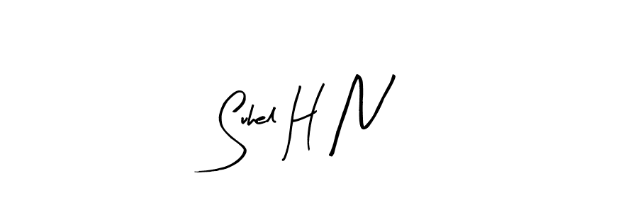 Design your own signature with our free online signature maker. With this signature software, you can create a handwritten (Arty Signature) signature for name Suhel H N. Suhel H N signature style 8 images and pictures png