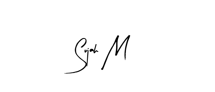 The best way (Arty Signature) to make a short signature is to pick only two or three words in your name. The name Sujah M include a total of six letters. For converting this name. Sujah M signature style 8 images and pictures png