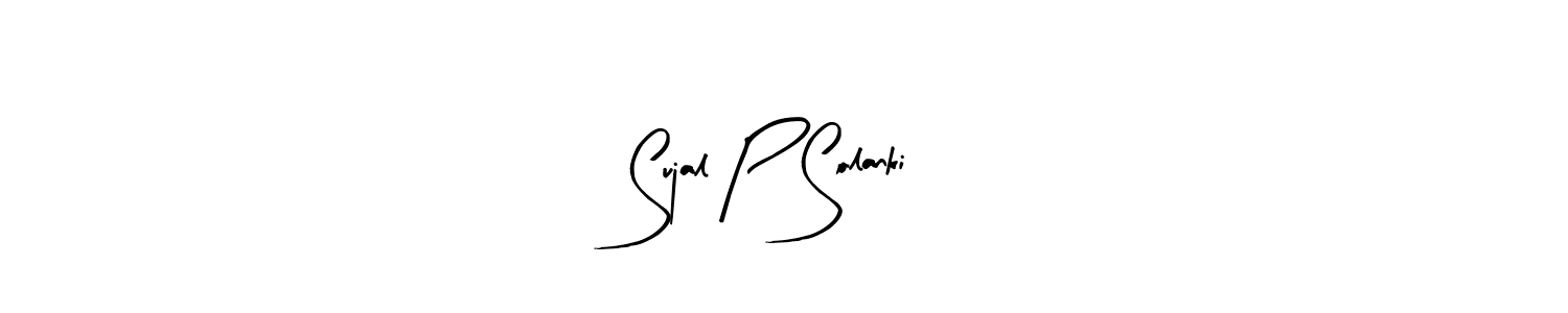 Similarly Arty Signature is the best handwritten signature design. Signature creator online .You can use it as an online autograph creator for name Sujal P Solanki. Sujal P Solanki signature style 8 images and pictures png