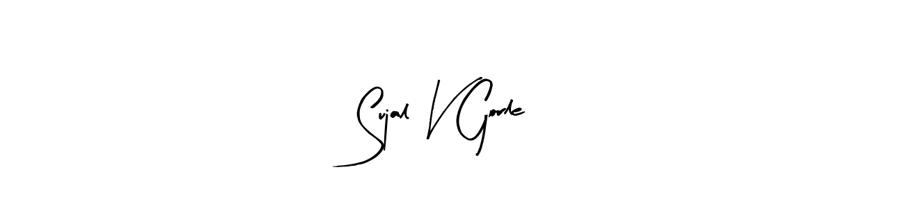 The best way (Arty Signature) to make a short signature is to pick only two or three words in your name. The name Sujal V Gorle include a total of six letters. For converting this name. Sujal V Gorle signature style 8 images and pictures png