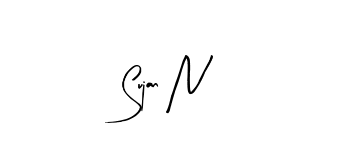 Make a beautiful signature design for name Sujan N. With this signature (Arty Signature) style, you can create a handwritten signature for free. Sujan N signature style 8 images and pictures png