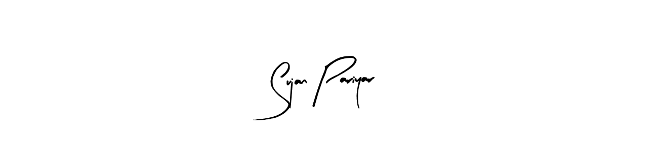 Make a beautiful signature design for name Sujan Pariyar. With this signature (Arty Signature) style, you can create a handwritten signature for free. Sujan Pariyar signature style 8 images and pictures png