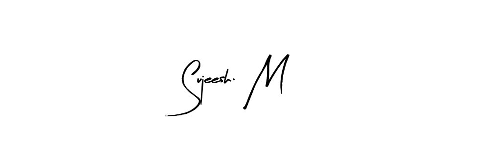 Arty Signature is a professional signature style that is perfect for those who want to add a touch of class to their signature. It is also a great choice for those who want to make their signature more unique. Get Sujeesh. M name to fancy signature for free. Sujeesh. M signature style 8 images and pictures png