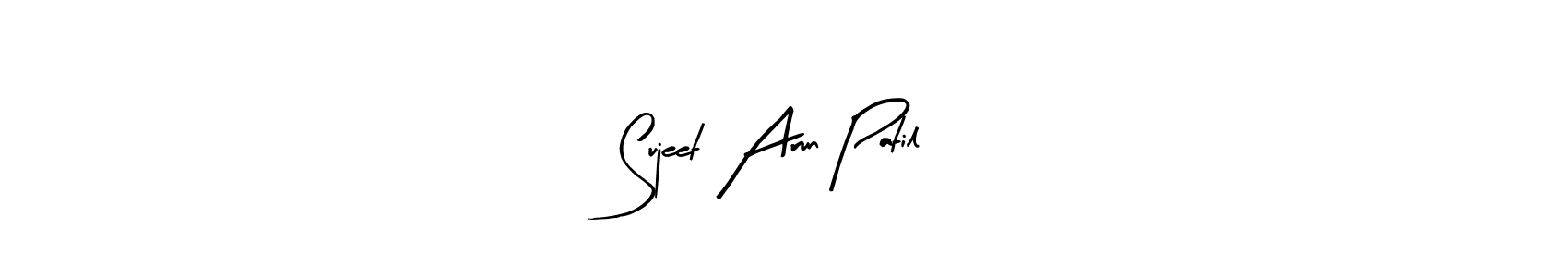 This is the best signature style for the Sujeet Arun Patil name. Also you like these signature font (Arty Signature). Mix name signature. Sujeet Arun Patil signature style 8 images and pictures png