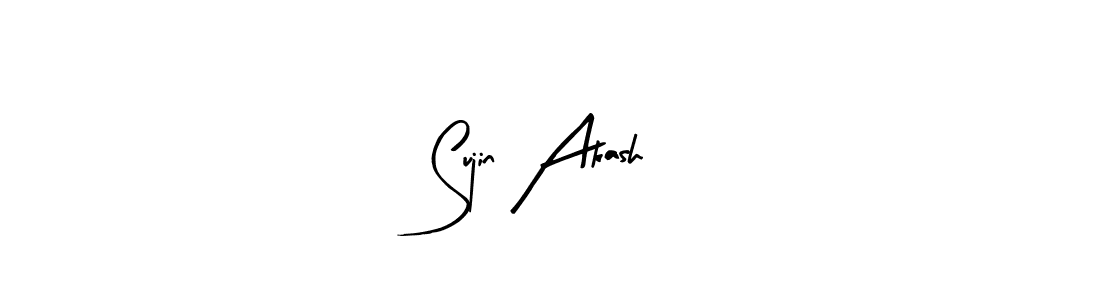 Best and Professional Signature Style for Sujin Akash. Arty Signature Best Signature Style Collection. Sujin Akash signature style 8 images and pictures png