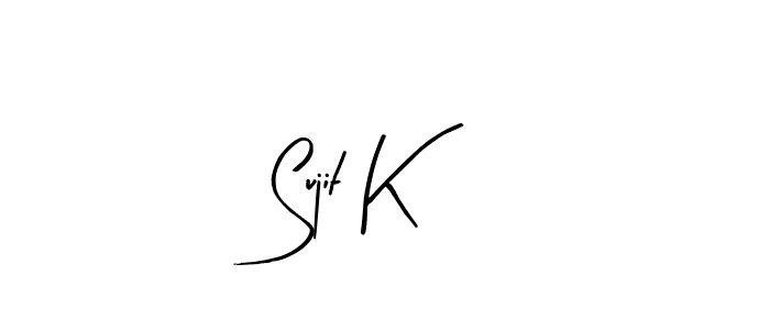 Create a beautiful signature design for name Sujit K. With this signature (Arty Signature) fonts, you can make a handwritten signature for free. Sujit K signature style 8 images and pictures png