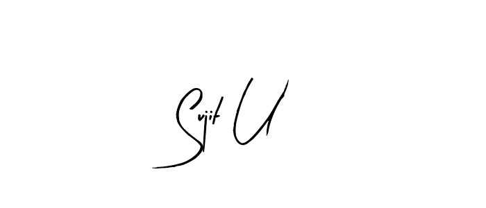 How to make Sujit U name signature. Use Arty Signature style for creating short signs online. This is the latest handwritten sign. Sujit U signature style 8 images and pictures png