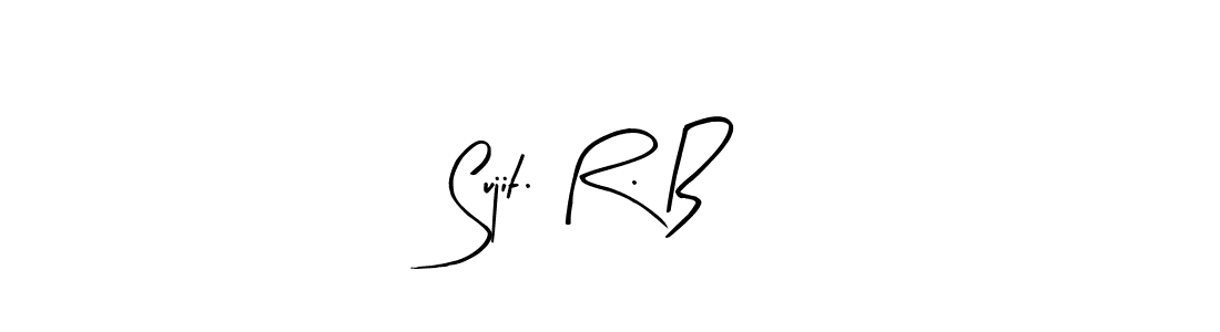 if you are searching for the best signature style for your name Sujit. R. B. so please give up your signature search. here we have designed multiple signature styles  using Arty Signature. Sujit. R. B signature style 8 images and pictures png