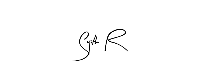 Create a beautiful signature design for name Sujith R. With this signature (Arty Signature) fonts, you can make a handwritten signature for free. Sujith R signature style 8 images and pictures png