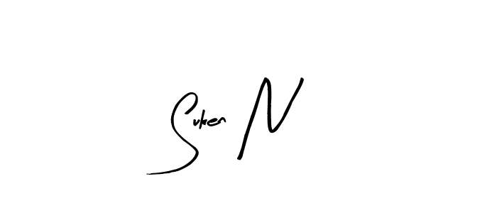 Use a signature maker to create a handwritten signature online. With this signature software, you can design (Arty Signature) your own signature for name Suken N. Suken N signature style 8 images and pictures png