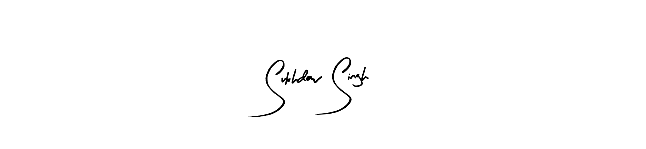 The best way (Arty Signature) to make a short signature is to pick only two or three words in your name. The name Sukhdav Singh include a total of six letters. For converting this name. Sukhdav Singh signature style 8 images and pictures png
