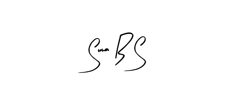 Make a beautiful signature design for name Suma B S. With this signature (Arty Signature) style, you can create a handwritten signature for free. Suma B S signature style 8 images and pictures png