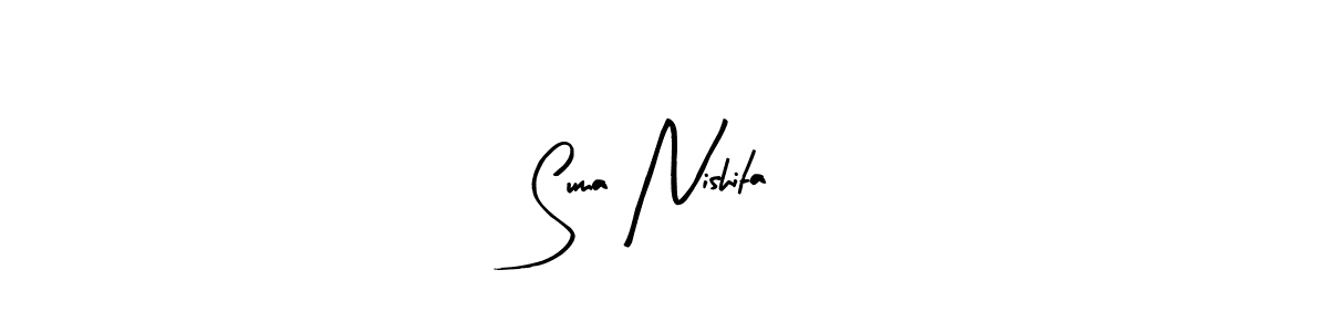 Also You can easily find your signature by using the search form. We will create Suma Nishita name handwritten signature images for you free of cost using Arty Signature sign style. Suma Nishita signature style 8 images and pictures png