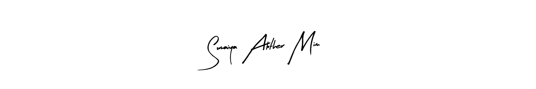 How to make Sumaiya Akther Mim name signature. Use Arty Signature style for creating short signs online. This is the latest handwritten sign. Sumaiya Akther Mim signature style 8 images and pictures png