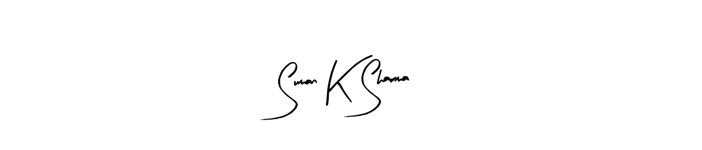 The best way (Arty Signature) to make a short signature is to pick only two or three words in your name. The name Suman K Sharma include a total of six letters. For converting this name. Suman K Sharma signature style 8 images and pictures png