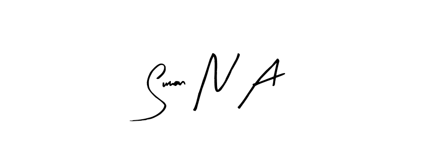 Make a beautiful signature design for name Suman N A. With this signature (Arty Signature) style, you can create a handwritten signature for free. Suman N A signature style 8 images and pictures png