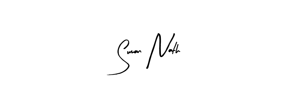 Use a signature maker to create a handwritten signature online. With this signature software, you can design (Arty Signature) your own signature for name Suman Nath. Suman Nath signature style 8 images and pictures png