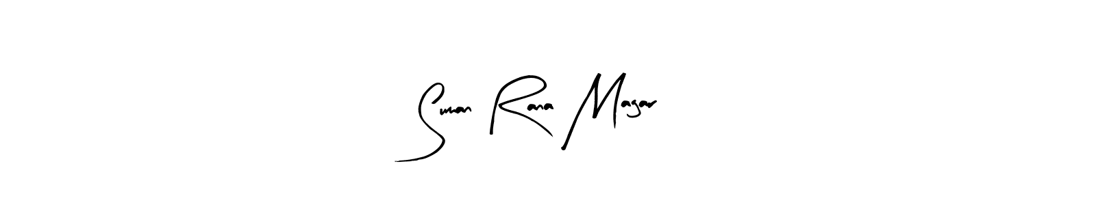 Use a signature maker to create a handwritten signature online. With this signature software, you can design (Arty Signature) your own signature for name Suman Rana Magar. Suman Rana Magar signature style 8 images and pictures png