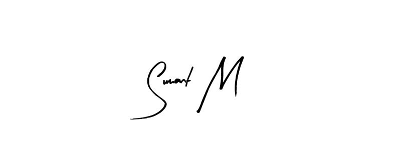 Similarly Arty Signature is the best handwritten signature design. Signature creator online .You can use it as an online autograph creator for name Sumant M. Sumant M signature style 8 images and pictures png