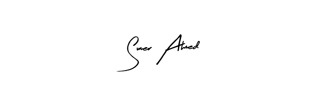 if you are searching for the best signature style for your name Sumer Ahmed. so please give up your signature search. here we have designed multiple signature styles  using Arty Signature. Sumer Ahmed signature style 8 images and pictures png