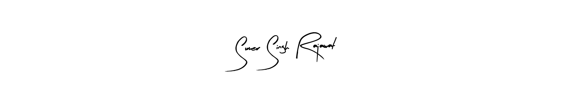How to make Sumer Singh Rajawat name signature. Use Arty Signature style for creating short signs online. This is the latest handwritten sign. Sumer Singh Rajawat signature style 8 images and pictures png