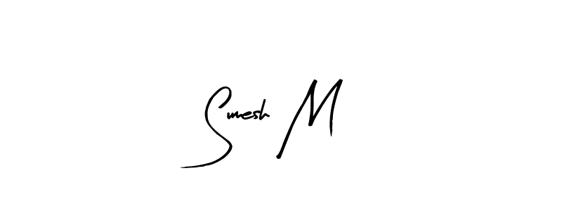Design your own signature with our free online signature maker. With this signature software, you can create a handwritten (Arty Signature) signature for name Sumesh M. Sumesh M signature style 8 images and pictures png