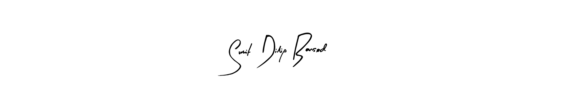 How to make Sumit Dilip Bansod name signature. Use Arty Signature style for creating short signs online. This is the latest handwritten sign. Sumit Dilip Bansod signature style 8 images and pictures png