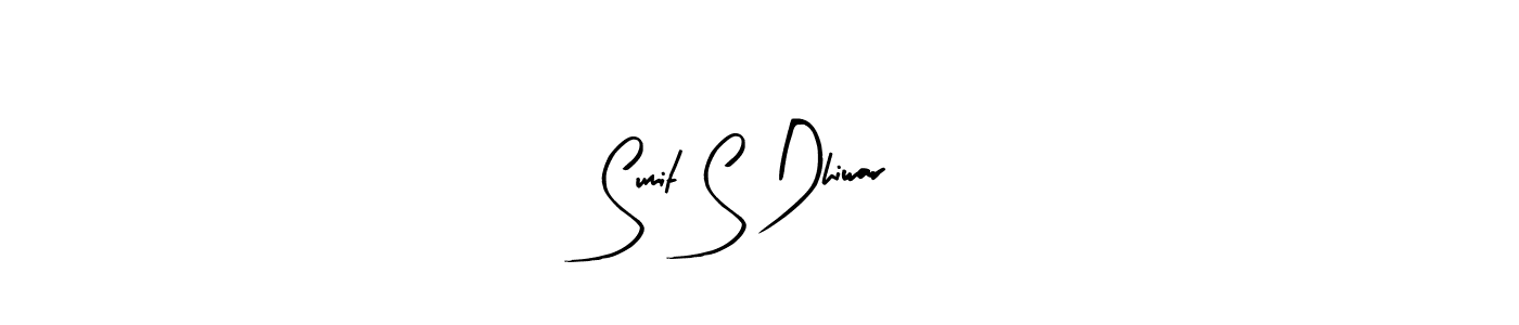 How to make Sumit S Dhiwar signature? Arty Signature is a professional autograph style. Create handwritten signature for Sumit S Dhiwar name. Sumit S Dhiwar signature style 8 images and pictures png