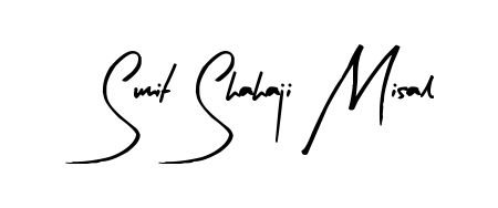 The Arty Signature font gives name Sumit Shahaji Misal a signature that looks effortless yet distinguished. Download high-res PNG instantly. Sumit Shahaji Misal signature style 8 images and pictures png
