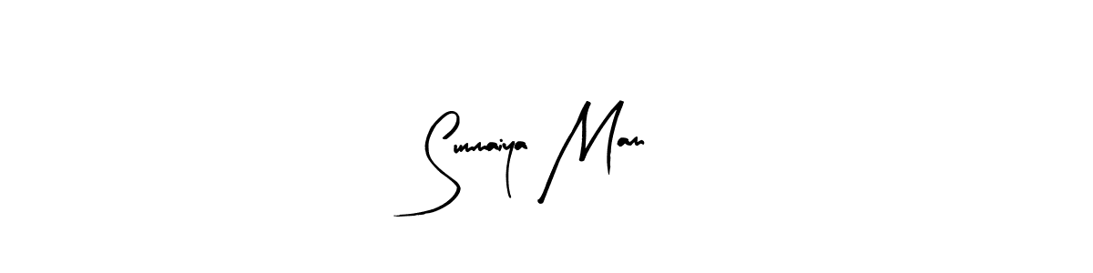 if you are searching for the best signature style for your name Summaiya Mam. so please give up your signature search. here we have designed multiple signature styles  using Arty Signature. Summaiya Mam signature style 8 images and pictures png