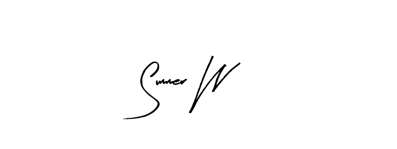 Create a beautiful signature design for name Summer W. With this signature (Arty Signature) fonts, you can make a handwritten signature for free. Summer W signature style 8 images and pictures png