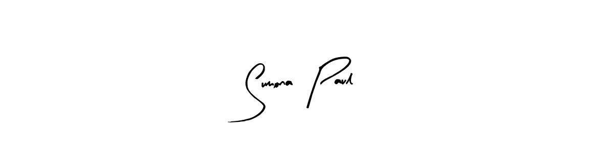 Design your own signature with our free online signature maker. With this signature software, you can create a handwritten (Arty Signature) signature for name Sumona  Paul. Sumona  Paul signature style 8 images and pictures png