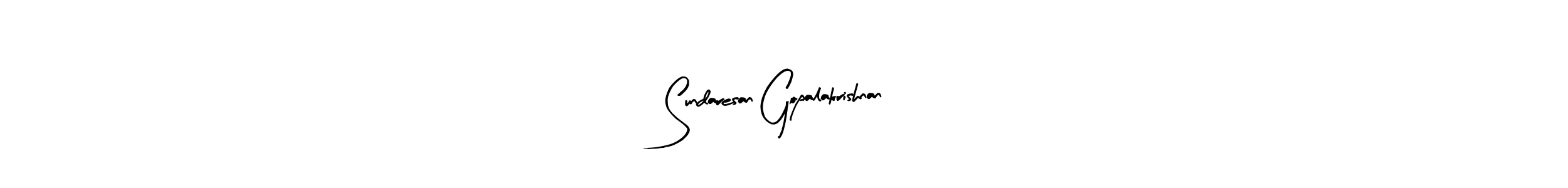 Create a beautiful signature design for name Sundaresan Gopalakrishnan. With this signature (Arty Signature) fonts, you can make a handwritten signature for free. Sundaresan Gopalakrishnan signature style 8 images and pictures png