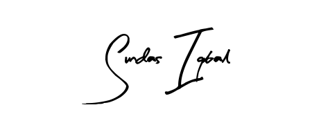 Achieve flawless digital penmanship with Sundas Iqbal name in Arty Signature font. The perfect tool for creating online signatures. Sundas Iqbal signature style 8 images and pictures png