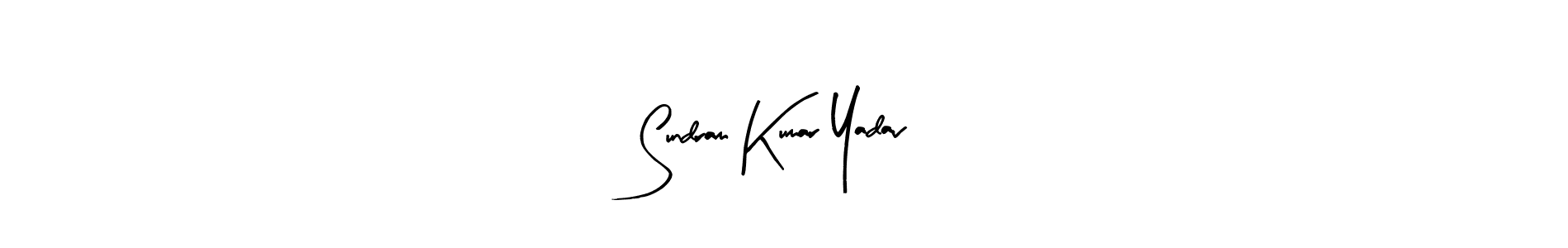 The best way (Arty Signature) to make a short signature is to pick only two or three words in your name. The name Sundram Kumar Yadav include a total of six letters. For converting this name. Sundram Kumar Yadav signature style 8 images and pictures png