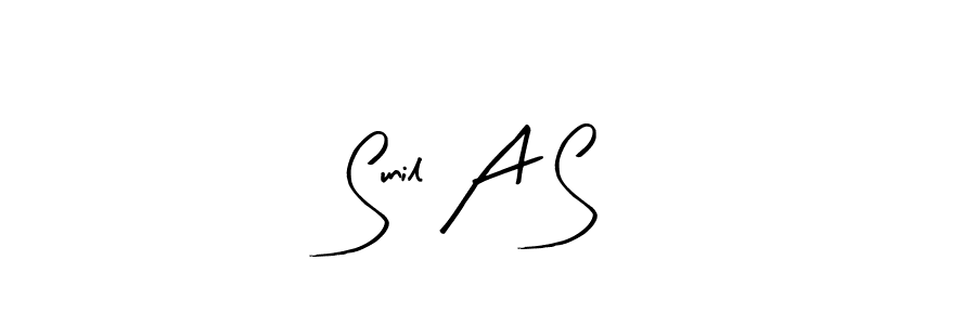 Arty Signature is a professional signature style that is perfect for those who want to add a touch of class to their signature. It is also a great choice for those who want to make their signature more unique. Get Sunil A S name to fancy signature for free. Sunil A S signature style 8 images and pictures png