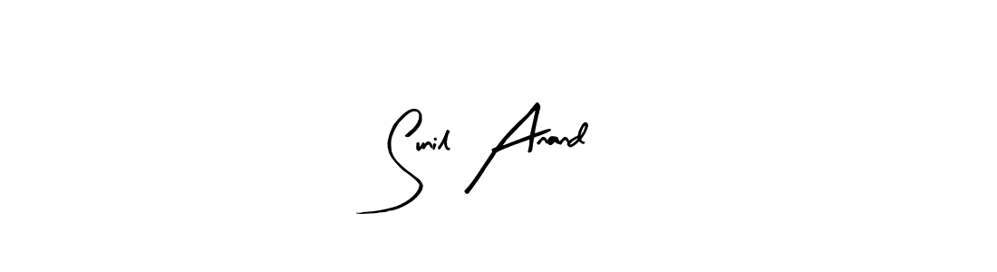 Use a signature maker to create a handwritten signature online. With this signature software, you can design (Arty Signature) your own signature for name Sunil Anand. Sunil Anand signature style 8 images and pictures png