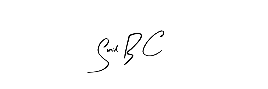 Use a signature maker to create a handwritten signature online. With this signature software, you can design (Arty Signature) your own signature for name Sunil B C. Sunil B C signature style 8 images and pictures png