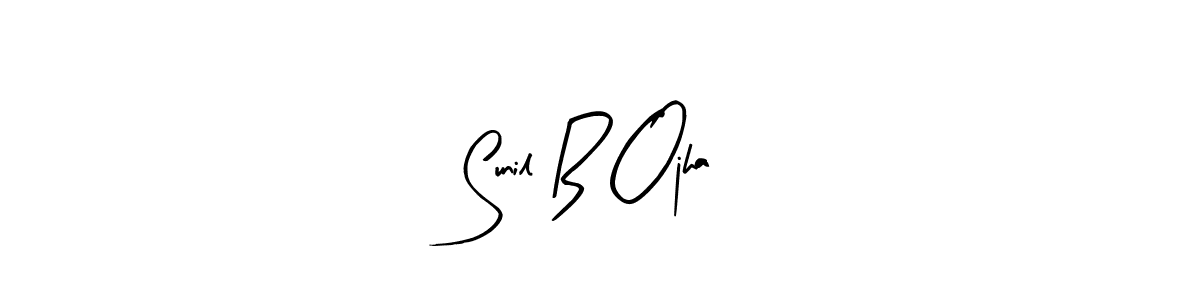 Sunil B Ojha stylish signature style. Best Handwritten Sign (Arty Signature) for my name. Handwritten Signature Collection Ideas for my name Sunil B Ojha. Sunil B Ojha signature style 8 images and pictures png