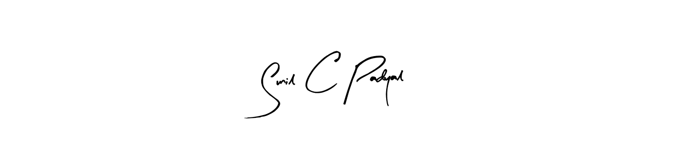 The best way (Arty Signature) to make a short signature is to pick only two or three words in your name. The name Sunil C Padyal include a total of six letters. For converting this name. Sunil C Padyal signature style 8 images and pictures png