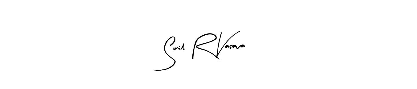 Also You can easily find your signature by using the search form. We will create Sunil R Vasava name handwritten signature images for you free of cost using Arty Signature sign style. Sunil R Vasava signature style 8 images and pictures png
