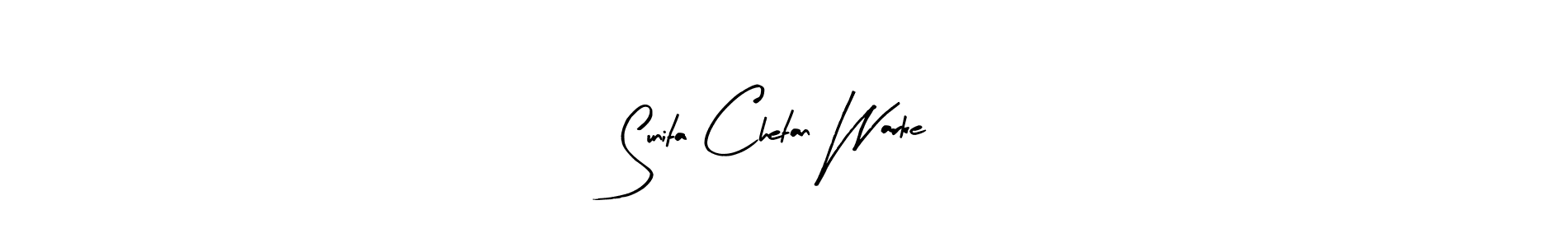 This is the best signature style for the Sunita Chetan Warke name. Also you like these signature font (Arty Signature). Mix name signature. Sunita Chetan Warke signature style 8 images and pictures png
