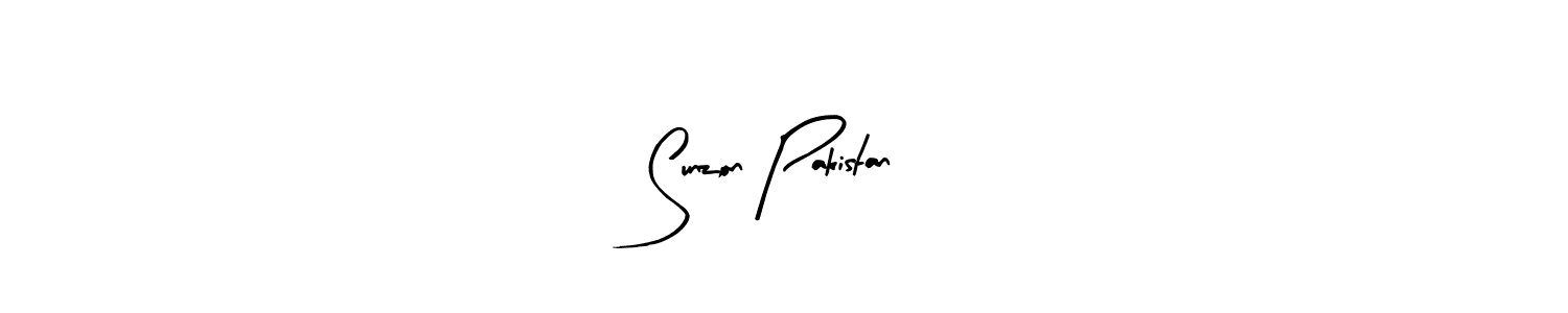 How to make Sunzon Pakistan name signature. Use Arty Signature style for creating short signs online. This is the latest handwritten sign. Sunzon Pakistan signature style 8 images and pictures png