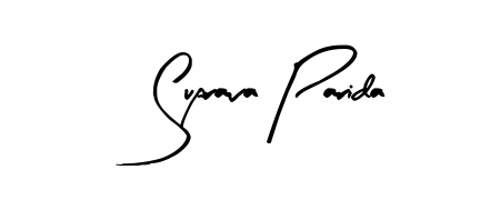 A modern signature idea for name Suprava Parida using Arty Signature font. Clean strokes and elegant curves make it stand out instantly. Suprava Parida signature style 8 images and pictures png