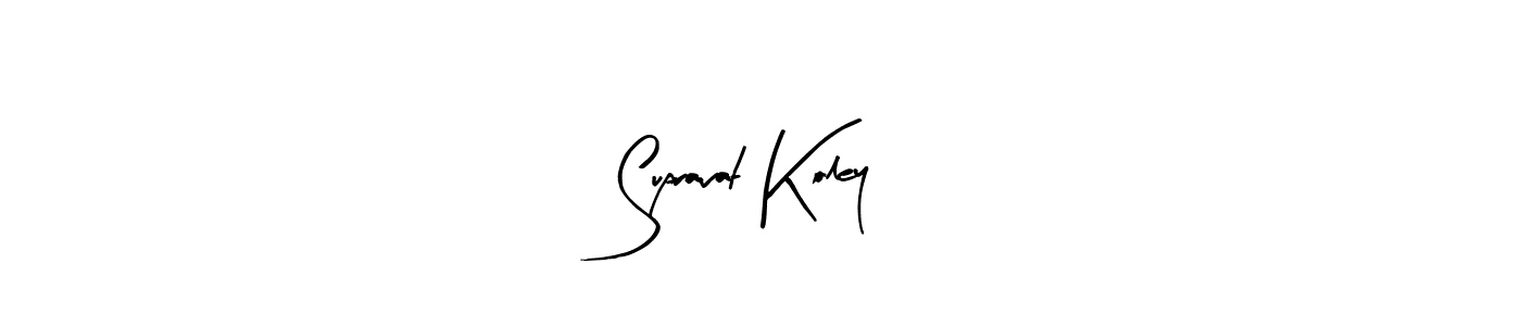 How to make Supravat Koley signature? Arty Signature is a professional autograph style. Create handwritten signature for Supravat Koley name. Supravat Koley signature style 8 images and pictures png