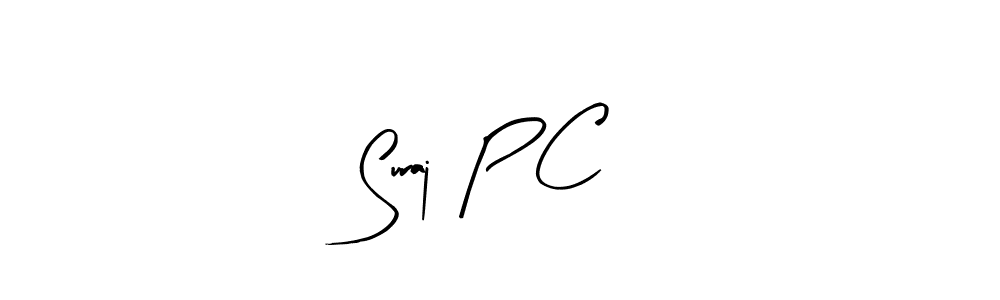 Use a signature maker to create a handwritten signature online. With this signature software, you can design (Arty Signature) your own signature for name Suraj  P C. Suraj  P C signature style 8 images and pictures png
