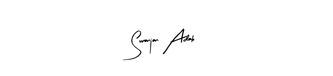 You should practise on your own different ways (Arty Signature) to write your name (Suranjan Adak) in signature. don't let someone else do it for you. Suranjan Adak signature style 8 images and pictures png