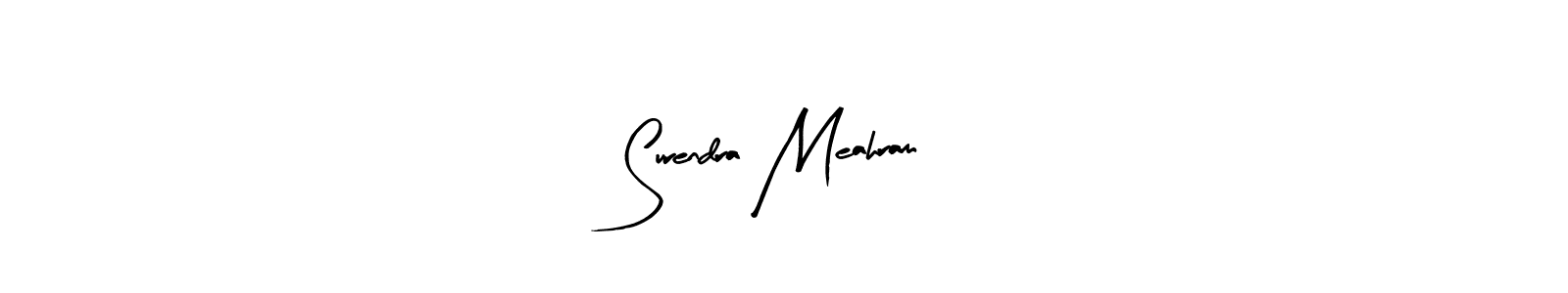 You should practise on your own different ways (Arty Signature) to write your name (Surendra Meahram) in signature. don't let someone else do it for you. Surendra Meahram signature style 8 images and pictures png
